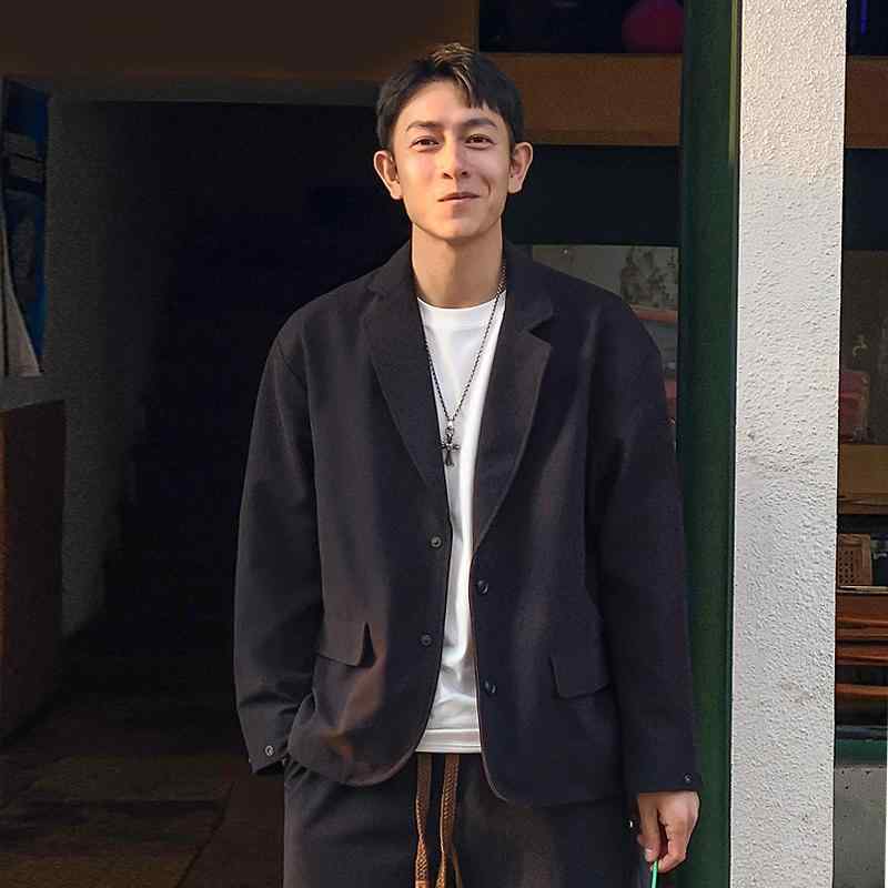 ジャケット シンプル カジュアル おしゃれ スタイリッシュ ラフ 普段着 メンズ ファッション 大きめサイズ 春