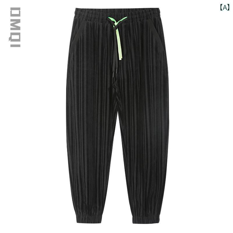 Pants - メンズ パンツ 黒 ゆったり 動きやい シンプル カジュアル スポーティ おしゃれ 普段使い メンズ ファッション 大きめサイズ 春秋