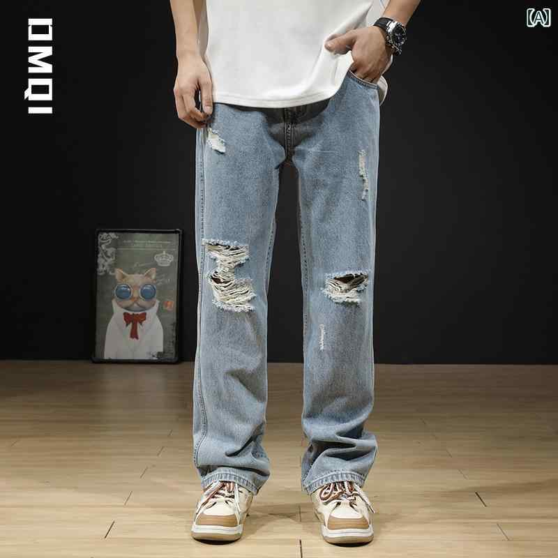 ジーンズ 夏 メンズ デニム ロングパンツ ストレート カジュアル ストリート おしゃれ 着やい 動きやい 快適 イベント レジャー アウトドア キャンプ ワーク 作業着 デイリー