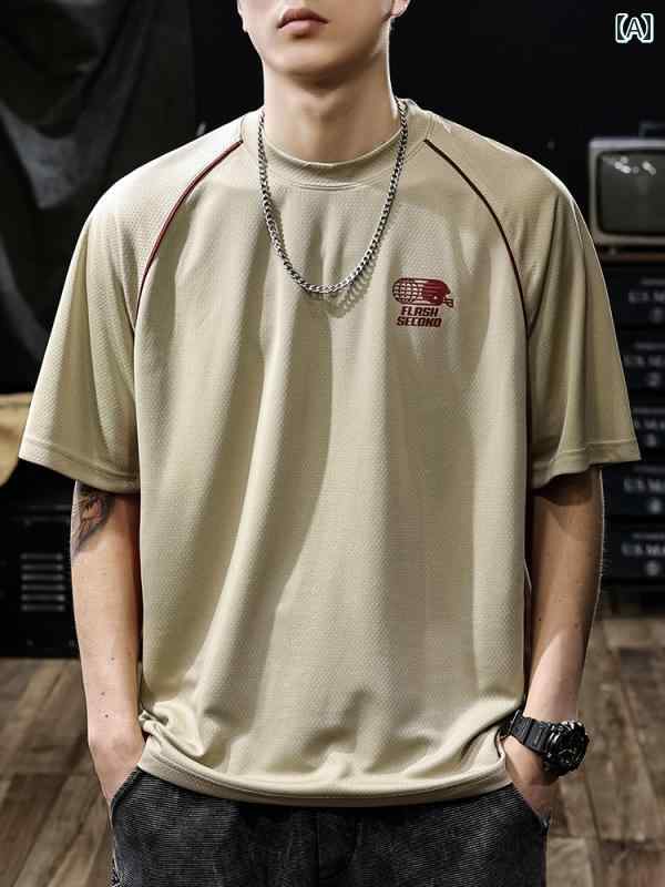 Tシャツ 夏 メッシュ 通気性 スポーツ 半袖 メンズ ゆったり カジュアル 大きめサ...