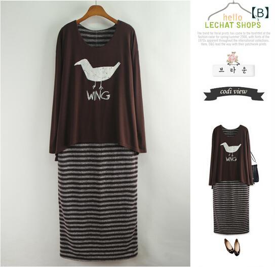 ワンピース シンプル カジュアル おしゃれ スタイリッシュ きれいめ ラフ 普段着 レディース ファッション 大きめサイズ ぽっちゃり 韓国 春 2