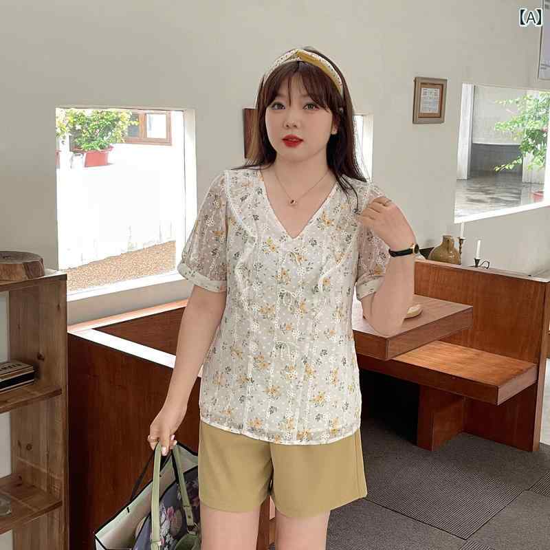 Rakuten - ブラウス シンプル カジュアル おしゃれ スタイリッシュ きれいめ ラフ 普段着 レディース ファッション 大きめサイズ ぽっちゃり 夏