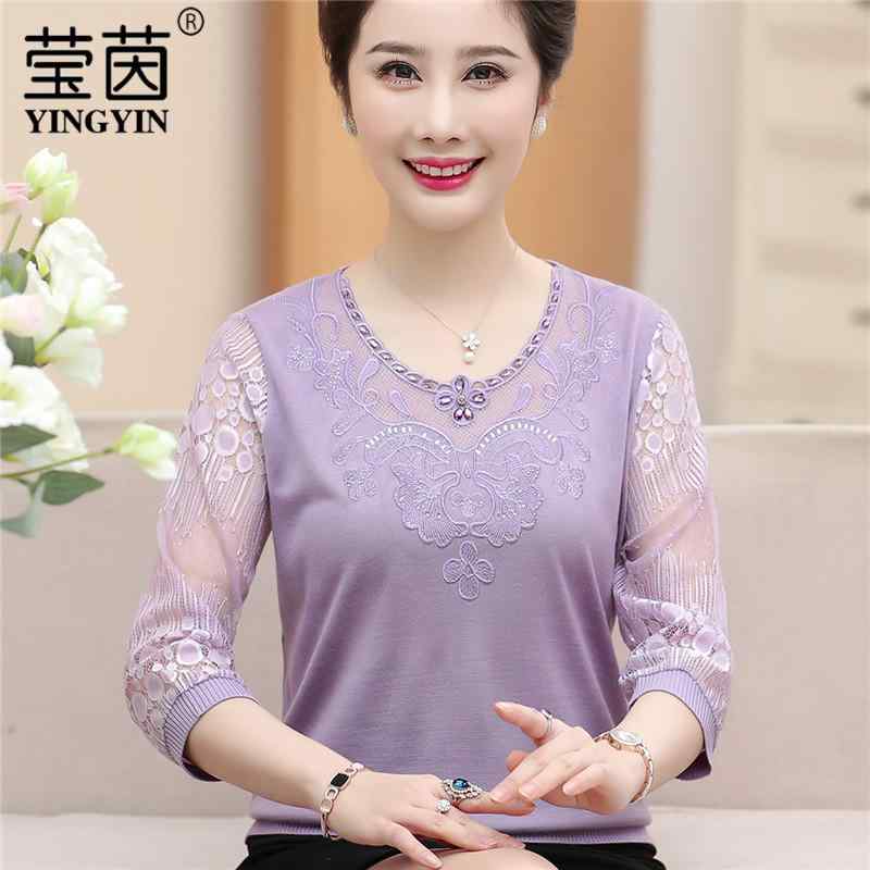 レディース 上品 夏ニット ミセスファッション シアー感 涼し気 マダム 春夏 ウェア Tシャツ 薄手 トップス レディース レース ニット..