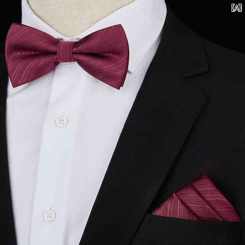 蝶ネクタイ ボウタイ ポケットチーフ セット ウエディング パーティ セレモニー フォーマル メンズ ファッション