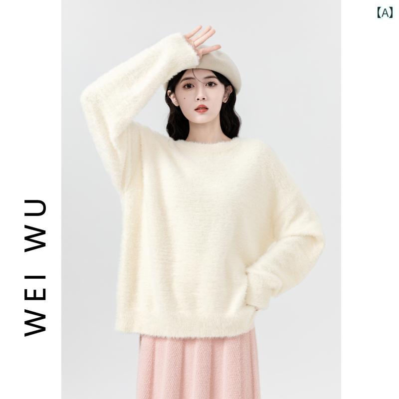 レディース 秋冬 長袖 ニットセーター トップス カレッジ ガーリー モテ服 韓国 レイヤード 大人かわいい おしゃれ アップ 快適 暖かい デート 女子会 旅行