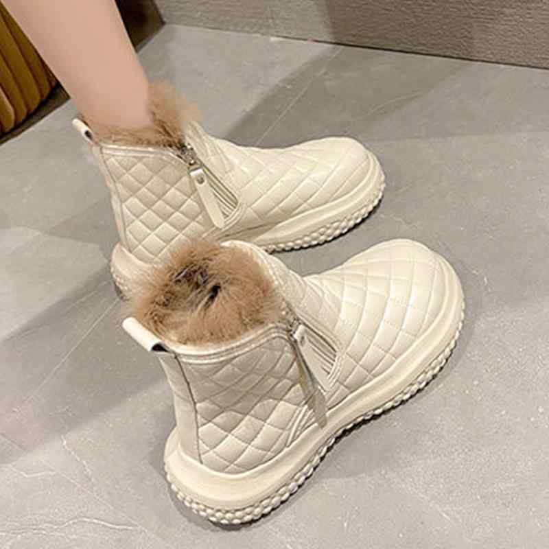 スノーブーツ 防水 防寒 滑らい 履きやい ファッション ブーツ スノー シューズ ショート フラット 靴 滑りにくい 厚手 暖かい 厚 外出 耐寒性 レディース レディース 冬