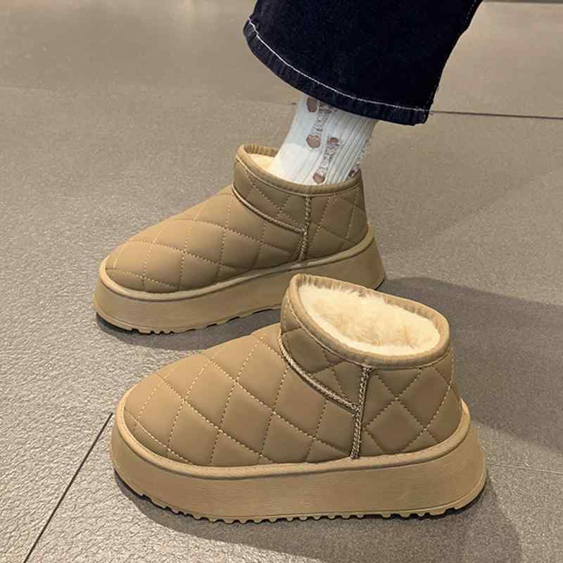 スノーブーツ 防水 防寒 滑らい 履きやい ファッション ブーツ スノー シューズ ショート フラット 靴 滑りにくい 厚手 暖かい 厚 外出 耐寒性 レディース レディース 冬
