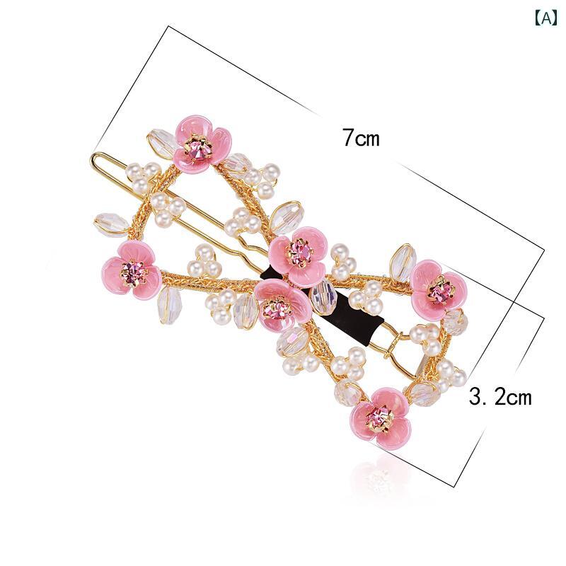 ヘア クリップ バレッタ かわいい ボウ 女性 韓国 イン ガール 前髪 サイド クリップ ヘア アクセサリー クリップ 帽子 バック ヘッド アクセサリー