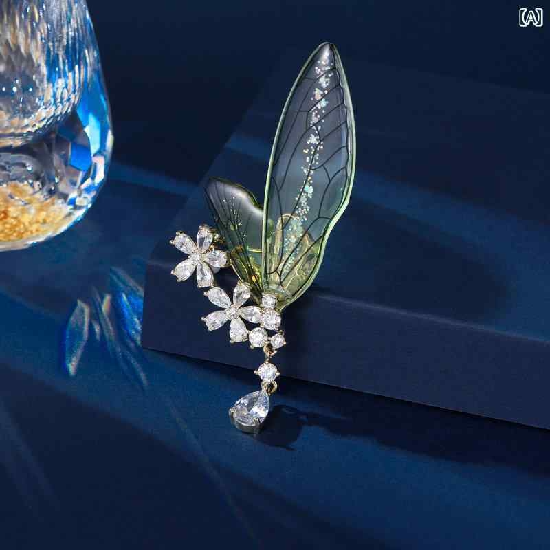 ブローチ 上品 セレモニー 蝶 羽 ブローチ ハイエンド フェミニン レトロ ハイエンド コサージュ メタ..