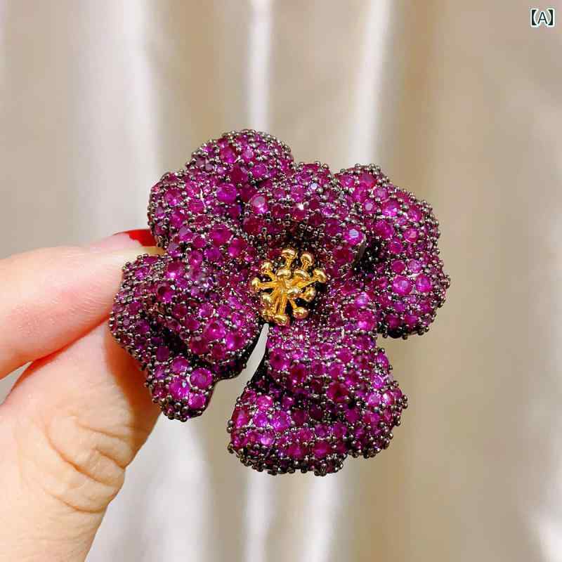 ブローチ セレモニー 花 コサージュ 高級感 女性 コサージュ パール セーター ピン スーツ 精巧 大きい バッジ 高級感