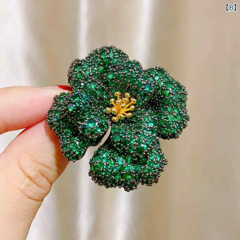 セキュアデポのブローチ セレモニー 花 コサージュ 高級感 女性 コサージュ パール セーター ピン スーツ 精巧 大きい バッジ 高級感｜アングル2