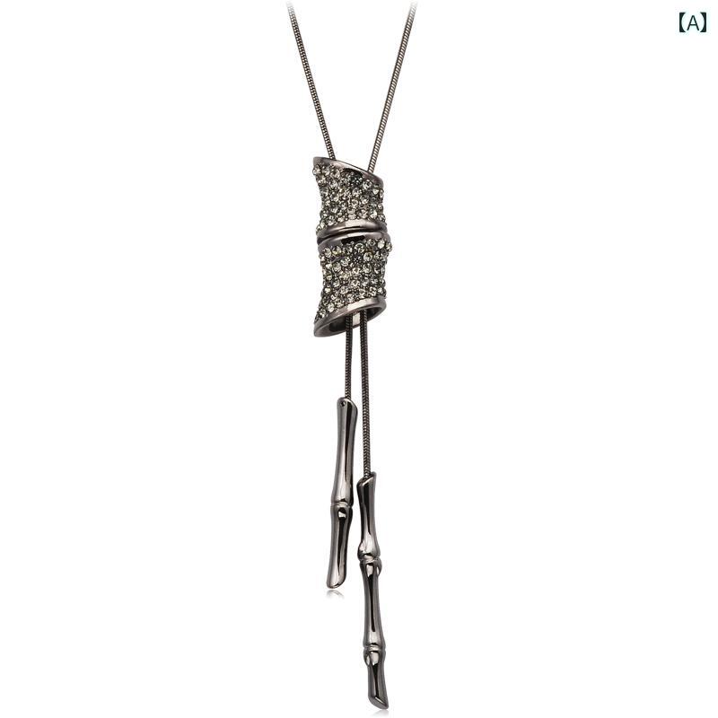 ペンダント ネックレス レディース ワンポイント アクセサリー シンプル セーター チェーン ロング 韓..