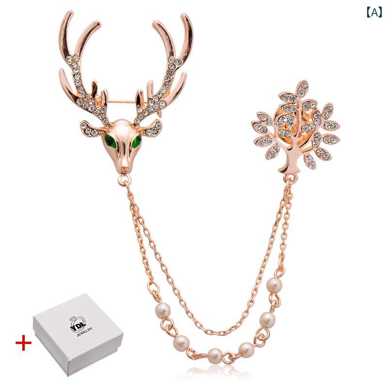 シャツ ブローチ セレモニー おしゃれ チェーン ハイエンド レディース 針 スーツ 襟 メンズ センス 装..