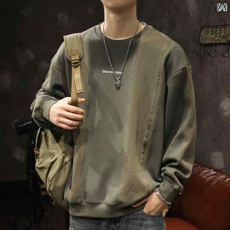 Other - シャツ トップス メンズ アメリカン レトロ スウェットシャツ トレーナー 男性用 秋冬 ラウンドネック 大きいサイズ