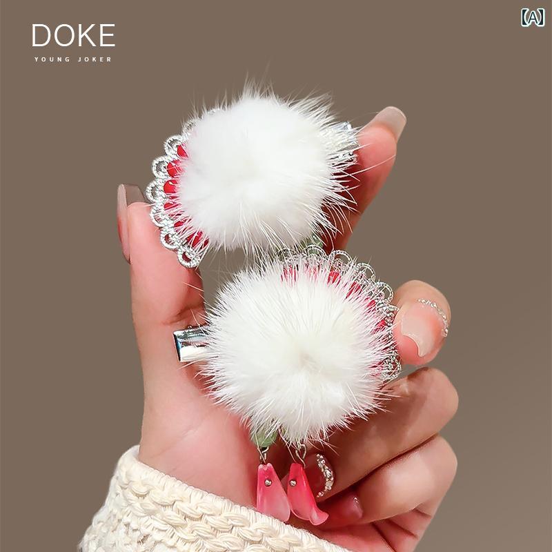 レディース アクセサリー ヘア クリップ 髪留め 秋冬 エスニック ハイエンド ナショナル サイド 前髪 馬顔スカート