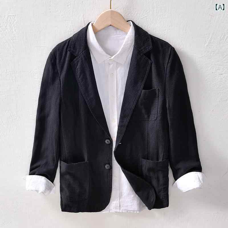 コート メンズ ファッション ビジネス カジュアル スーツ 秋冬 無地 シンプル 多目的 フォーマルウェア コットンリネン 男性用 スーツ