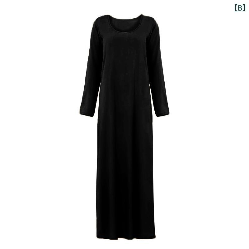 エスニック ファッション 民族 アラビアン ドバイ 中東 ウイグル 綿 ベーシック インナー ドレス アバヤ 下着