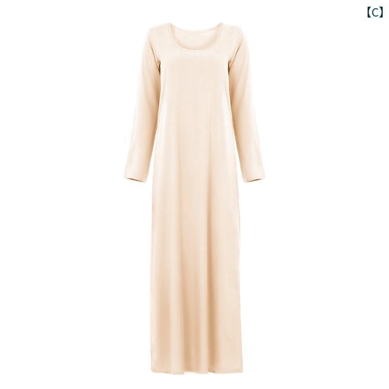 エスニック ファッション 民族 アラビアン ドバイ 中東 ウイグル 綿 ベーシック インナー ドレス アバヤ 下着