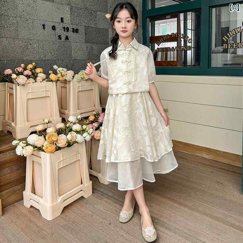 Summer children's clothing, cute clothes, boys' traditional costumes, matching outfits for sisters, cosplay, photo shoots, Hanbok, kids' dance, children's performance, Chinese retro, Tang suit, traditional skirts.