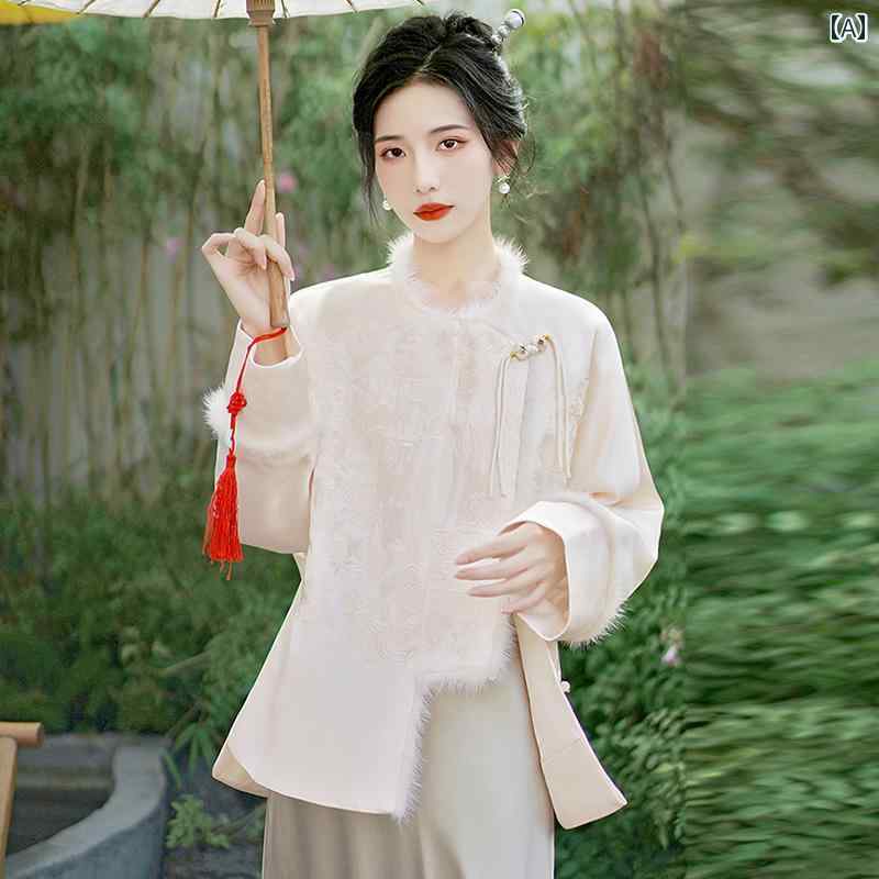 レディース 中華風 コート 秋冬 アウター カーディガン ハイエンド 唐 スーツ 快適 刺繍 トップス