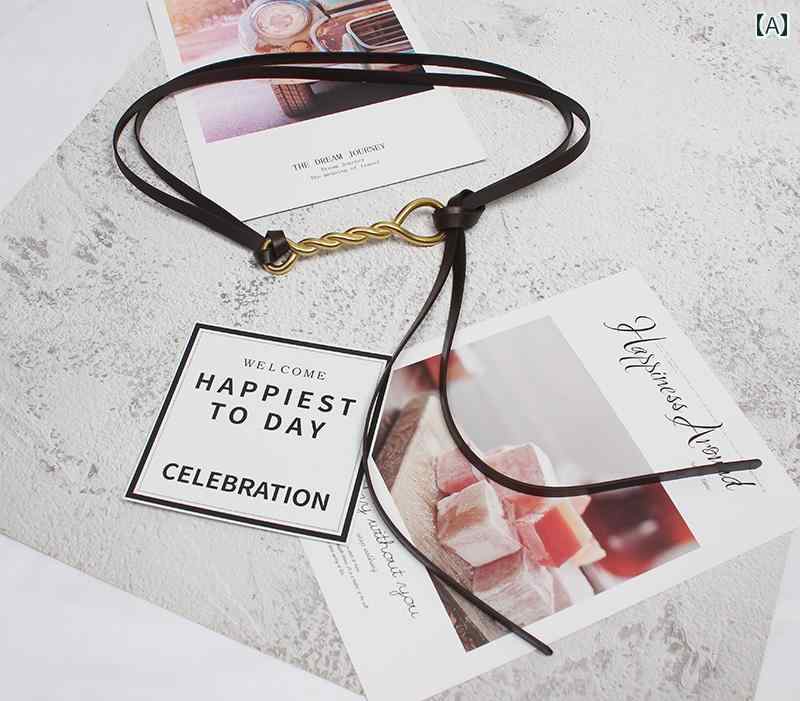 レディース 夏 ベルト 薄型 革 結び目 装飾 スーツ ドレス ウエスト ファッション