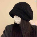 レディース カジュアル 帽子 ハット 毛糸 秋冬 和風 大型 フィッシャーマン 帽 頭囲 ニット 暖かい 耳保護 防寒