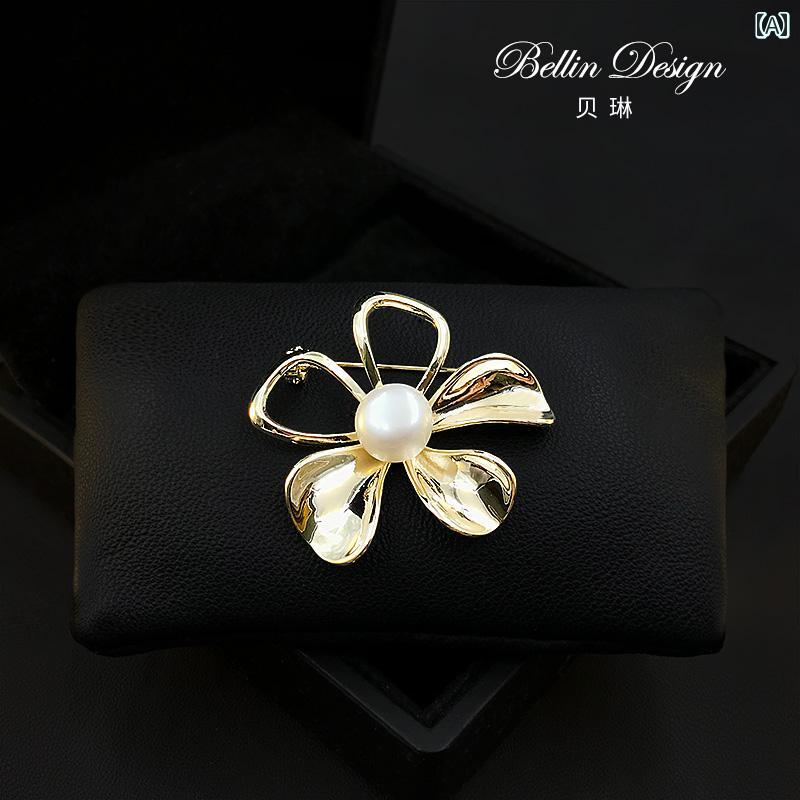 ブローチ おしゃれ シンプル 花 あふれ スーツ アクセサリー 洋服 固定 ピン セーター コサージュ