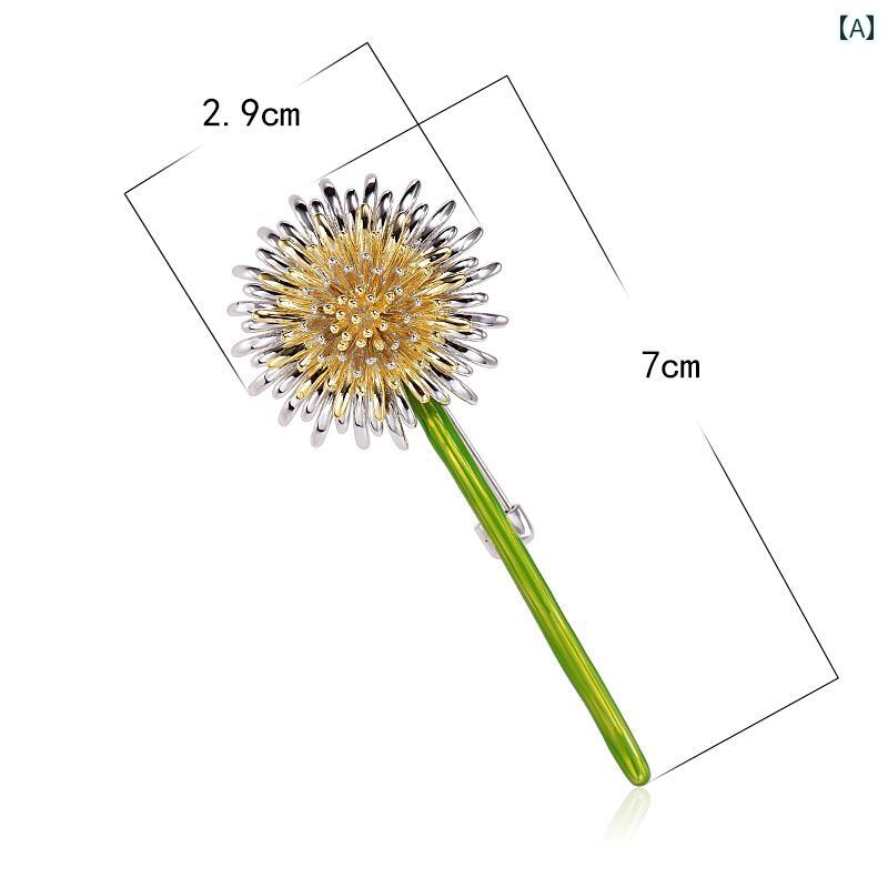 レディース アクセサリー ブローチ 上品 セレモニー ひまわり 秋冬 高級感 スーツ コサージュピン 装飾