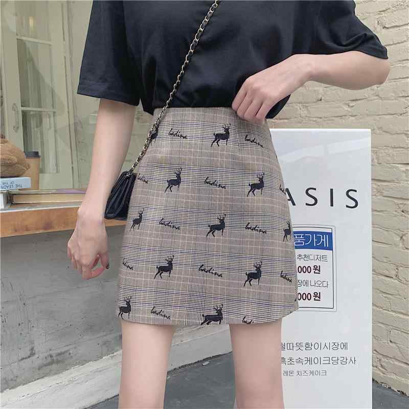 レディース 大きめ サイズ 鹿 子 刺繍 スカート ハイウエスト a ライン ぽっちゃり 人 スリム ホット ヒップ カバー ショート