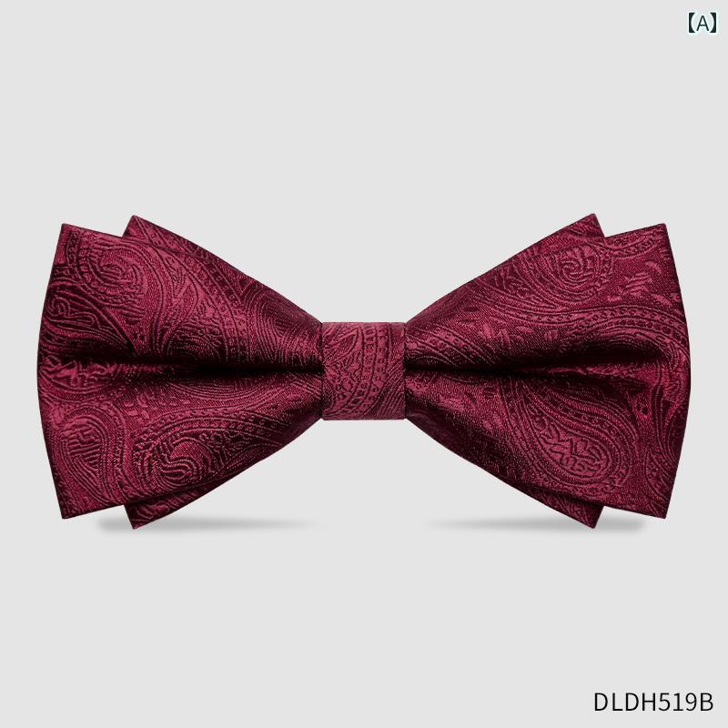 メンズ アクセサリー 蝶 ネクタイ おしゃれ ボウタイ 結婚式 シャツ バーガンディ リボン 黒 スーツ 新郎 付添人 パーティー 司会者