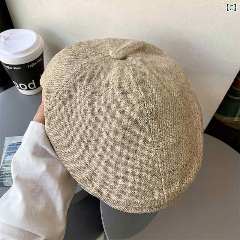 ハンチング 帽子 メンズ レディース ストリート レトロ ハット ファッション ブラ...