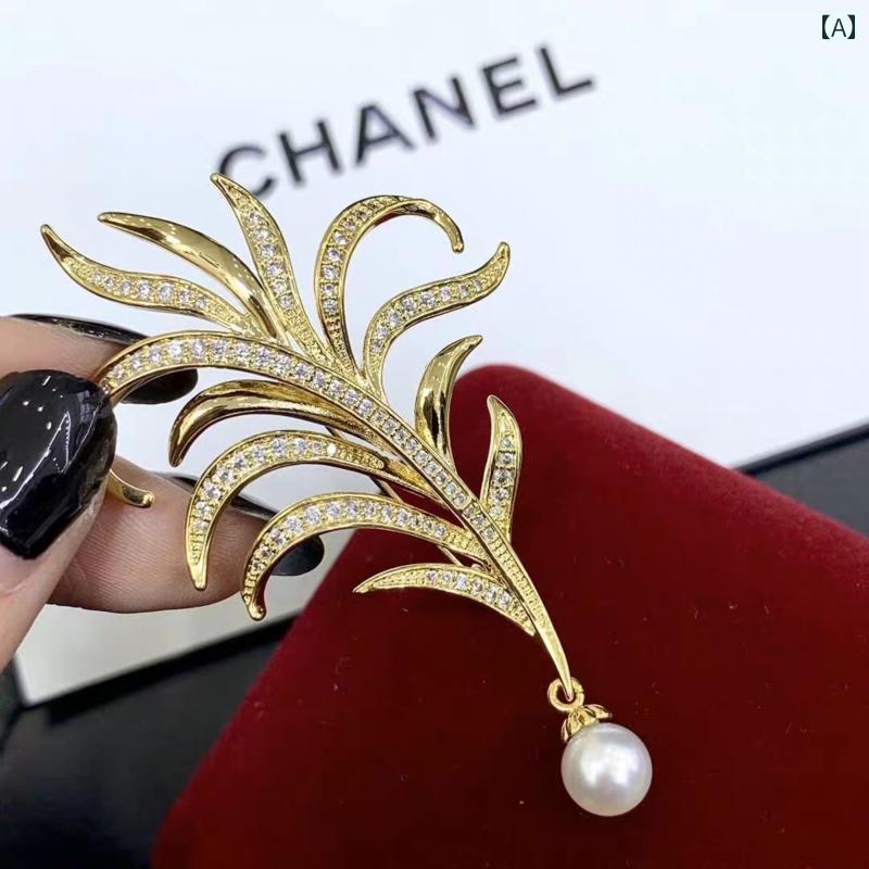 レディース アクセサリー DIY ※パールなし 空ホルダー 半完成品 韓国 パール ブローチ 枝 花 葉 小麦穂..