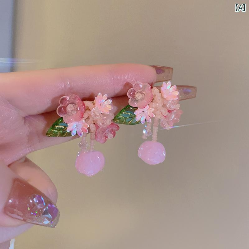 レディース 夏 アクセサリー ピアス 大人 かわいい スーパー フェアリー ピンク ビ...