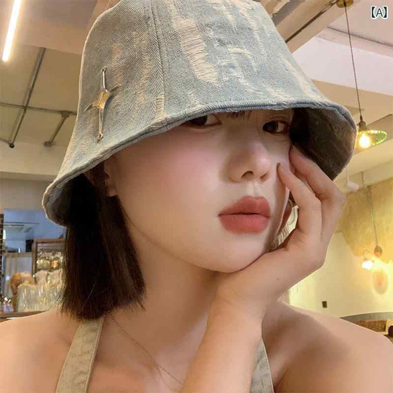 釣り 帽子 アウトドア 登山帽 女性用 ウォッシュ 加工 デニム フィッシャーマン ハ...