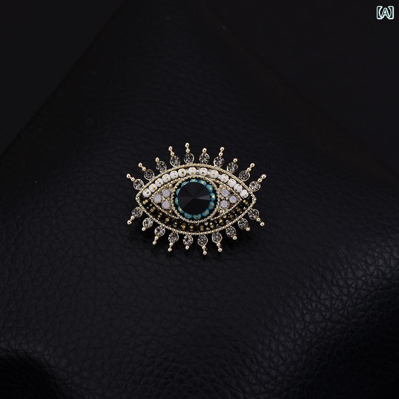 メンズ アクセサリー ブローチ おしゃれ スーツ ピン 装飾 レトロ ファッション 悪魔目 ハイエンド 精巧 女性ピンピン セーター ジャケット コサージュ