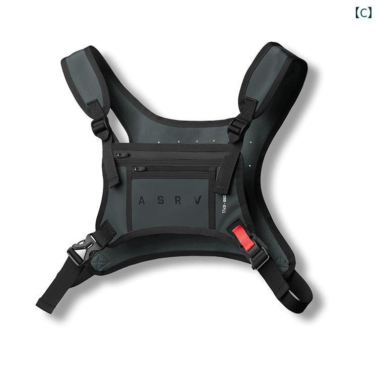 メンズ 戦術的 バック パック スポーツ 携帯 電話 小さい バッグ ランニング サイクリング 多機能 チェスト アウトドア ショルダー フィットネス