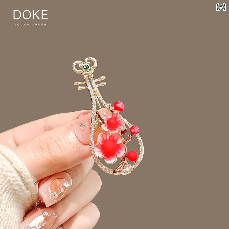 アクセサリー ブローチ レトロ 花びら 梅花 高級感 フェミニン 精巧 コサージュ ピン 漢服
