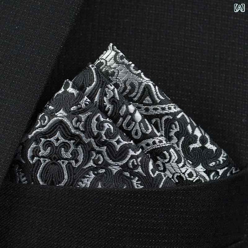 メンズ スーツ ポケット チーフ スカーフ シャツ ハンカチ フォーマルスーツ 胸 S ホワイト