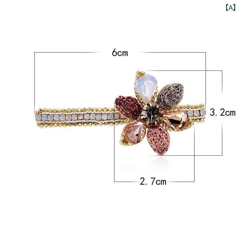 レディース アクセサリー バレッタ ヘア クリップ 花 ヘアピン カモノハシ ヘッド バンド 前髪 トップ ..