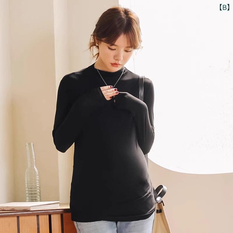 授乳 秋服 産後 防寒 肌着 レイヤリング シャツ 服 ホット ママ 抗菌 パジャマ