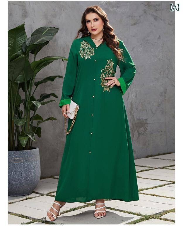 レディース エスニック ローブ ゆったり 快適 中東 アラビア ドバイ トルコ 長袖 エレガント ロング ス..