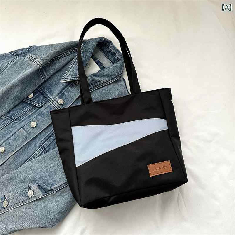 レディース バッグ 大容量 韓国 快適 キャンバスショルダーバッグ 学生 通勤 トートバッグ