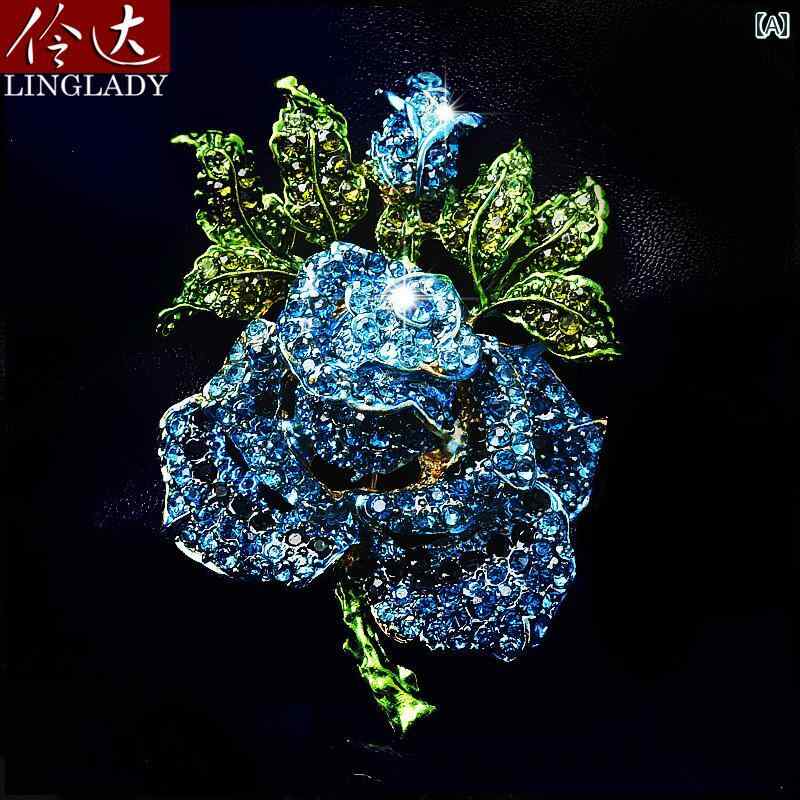 ブローチ おしゃれ アメリカ レトロ バラ ピン ロマンチック コサージュ 入学式 卒業式 パーティー 懇親会 バレンタイン デー ギフト 魅力