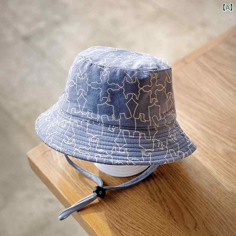 キッズ 帽子 かわいい 日除け 子供用 春秋 薄手 ボーイズ レジャー キュート スーパー つば広 女児 赤..