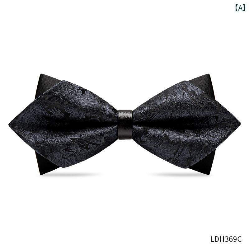 メンズ アクセサリー 蝶 ネクタイ ボウタイ 結婚式 ハイエンド ビジネス 新郎 ベスト マン シャツ 装飾 服 黒 リボン