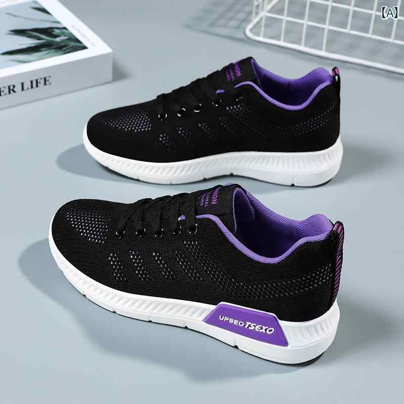 レディース 夏 シューズ 用 メッシュ スポーツ ママ ソフト ソール 快適 高齢者 通気性