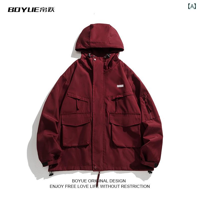 メンズ レディース 防水 トップス 屋外 アウトドア フード付き パーカー ジャケット 春秋 登山 作業着