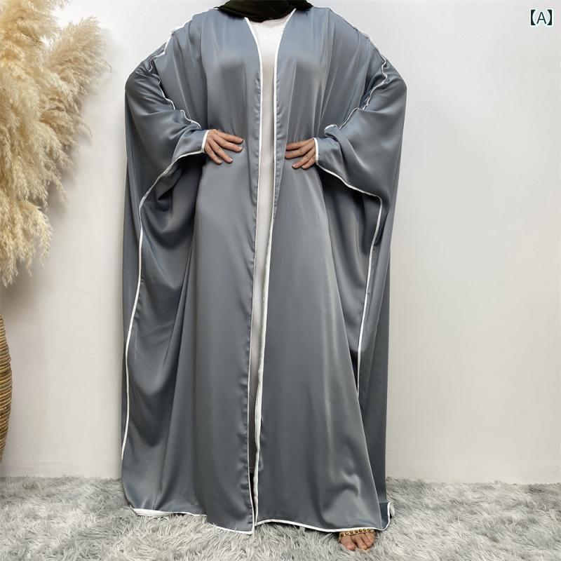 レディース 夏 エスニック ローブ 民族衣装 体型カバー ゆったり 快適 長袖 ロング スカート ウエスト ..