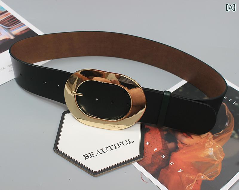 レディース ベルト 革 クラシック ピン バックルベルト ファッション ジーンズ シンプル 韓国 快適 ガ..