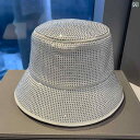 レディース ラインストーン 帽子 アウトドア レジャー 日除け 女性 黒 フィッシャーマン ハット 秋 韓国 ファッション バケット